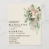 Waterverf Eucalyptus Floral Cream Elegant (Voorkant)