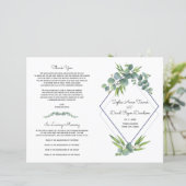 Waterverf Eucalyptus Floral Foliage Wedding (Staand voorkant)