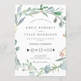 Waterverf Eucalyptus Floral Greenery Wedding Kaart