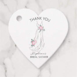 Waterverf Eucalyptus Floral Jurk Vrijgezellenfeest Bedankjes Labels