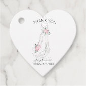 Waterverf Eucalyptus Floral Jurk Vrijgezellenfeest Bedankjes Labels (Voorkant)