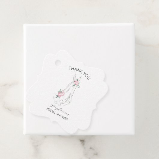 Waterverf Eucalyptus Floral Jurk Vrijgezellenfeest Bedankjes Labels (In situ)