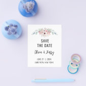 Waterverf Eucalyptus Floral Save The Date Flyer (Enkel)