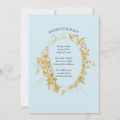 Waterverf Eucalyptus Foliage Boy Baby Blue met Gol Kaart (Achterkant)