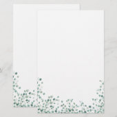 Waterverf Eucalyptus Foliage Briefpapier (Voorkant / Achterkant)