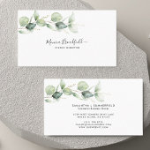 Waterverf Eucalyptus Foliage Elegant Script Visitekaartje