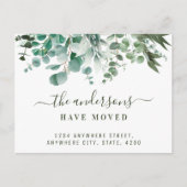 Waterverf Eucalyptus Foliage Family heeft zich ver Aankondigingskaart (Voorkant)