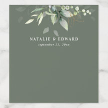 Waterverf eucalyptus foliage groene bruiloft