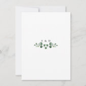Waterverf Eucalyptus Foliage Rehearings Dinner Kaart (Achterkant)