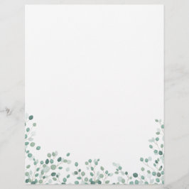 Waterverf Eucalyptus Foliage Stationery Briefhoofd