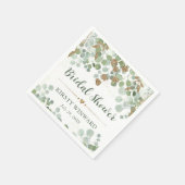 Waterverf Eucalyptus Foliage Vrijgezellenfeest Servet (Hoek)