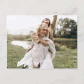 Waterverf Eucalyptus Foto Bruiloft RSVP Briefkaart (Achterkant)