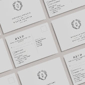 Waterverf Eucalyptus Foto Bruiloft RSVP Briefkaart