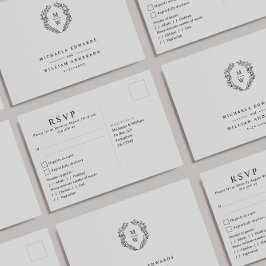 Waterverf Eucalyptus Foto Bruiloft RSVP Briefkaart