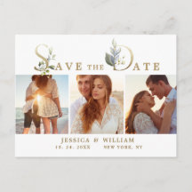 Waterverf Eucalyptus FOTO Bruiloft Save the Date