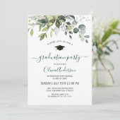 Waterverf Eucalyptus FOTO-graduatiepartij Kaart (Staand voorkant)