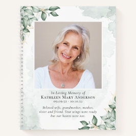 Waterverf Eucalyptus Foto Memorial Guestbook Notitieboek
