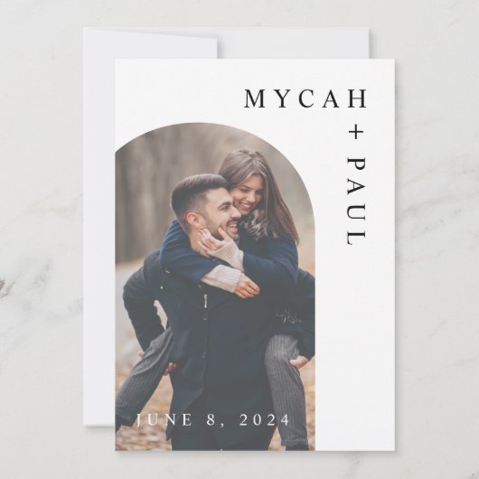 Waterverf Eucalyptus Foto Opslaan de datum Kaart (Achterkant)