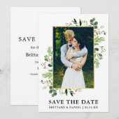 Waterverf Eucalyptus Foto slaat de Kaart Datum op (Voorkant / Achterkant)