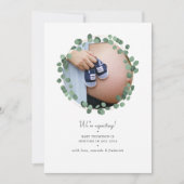 Waterverf Eucalyptus Fotozwangerschap Aankondiging (Voorkant)