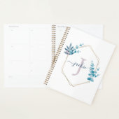 Waterverf Eucalyptus Frame Monogram Lila Planner (Display)