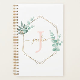 Waterverf Eucalyptus Frame Monogram Planner