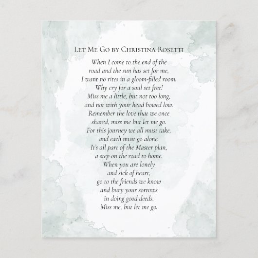 Waterverf Eucalyptus Funeral Hartelijk dank voor u (Achterkant)