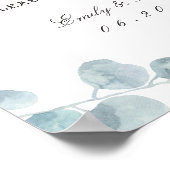 Waterverf Eucalyptus Garden Weddenschappen Poster (Hoek)