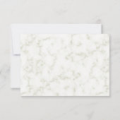 Waterverf Eucalyptus Geometric Marble Wedding RSVP Kaartje (Achterkant)