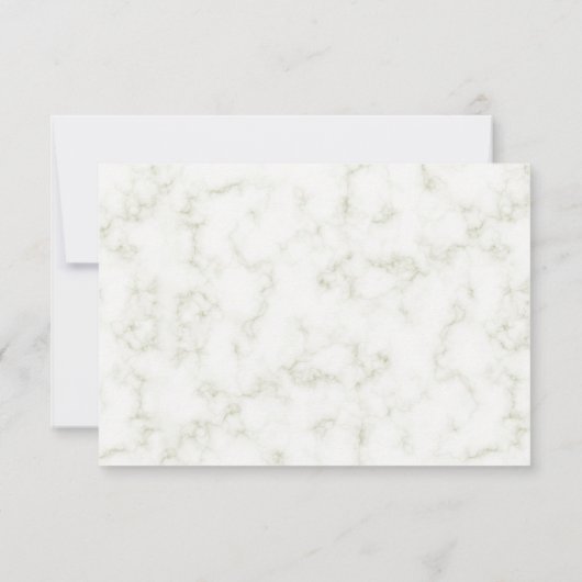 Waterverf Eucalyptus Geometric Marble Wedding RSVP Kaartje (Achterkant)