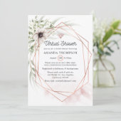 Waterverf Eucalyptus Geometric Virtual Shower Kaart (Staand voorkant)