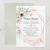 Waterverf Eucalyptus Geometric Virtual Shower Kaart (Voorkant / Achterkant)