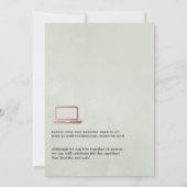 Waterverf Eucalyptus Geometric Virtual Wedding Kaart (Achterkant)