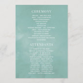 Waterverf Eucalyptus Geometric Wedding Programmakaart (Achterkant)