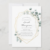 Waterverf Eucalyptus Geometrisch Vrijgezellenfeest Kaart (Voorkant)