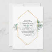 Waterverf Eucalyptus Geometrisch Vrijgezellenfeest Kaart (Voorkant)