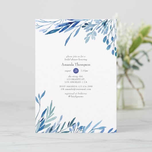 Waterverf Eucalyptus Geometrisch Vrijgezellenfeest Kaart (Staand voorkant)