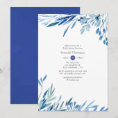 Waterverf Eucalyptus Geometrisch Vrijgezellenfeest Kaart (Voorkant / Achterkant)