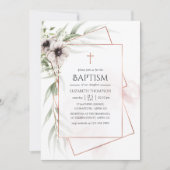 Waterverf Eucalyptus Geometrische baptisme Kaart (Voorkant)