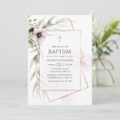 Waterverf Eucalyptus Geometrische baptisme Kaart (Staand voorkant)