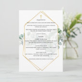 Waterverf Eucalyptus Geometrische Baptisme Recepti Menu (Staand voorkant)