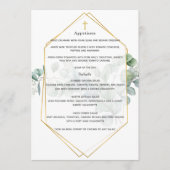 Waterverf Eucalyptus Geometrische Baptisme Recepti Menu (Voorkant)