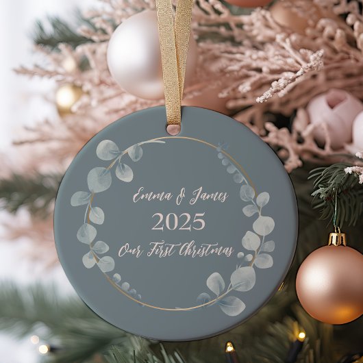 Waterverf Eucalyptus gepersonaliseerd Ornament