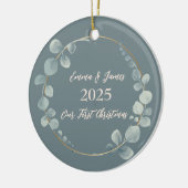 Waterverf Eucalyptus gepersonaliseerd Ornament (Links)
