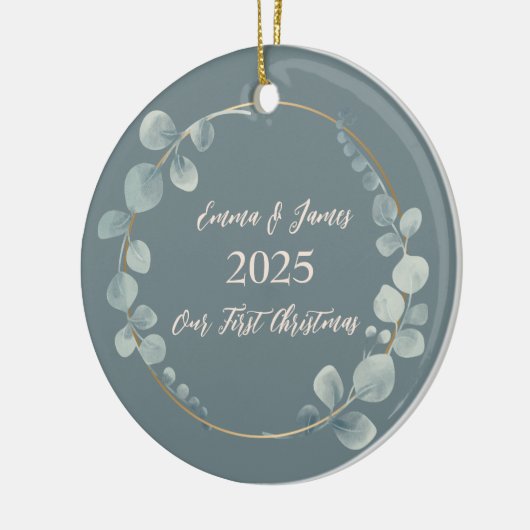 Waterverf Eucalyptus gepersonaliseerd Ornament (Links)