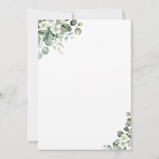 Waterverf Eucalyptus Gold Arch Chic Vrijgezellenfe Kaart (Achterkant)