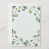 Waterverf Eucalyptus Gold Geometric Bridal Brunch Kaart (Achterkant)