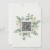 Waterverf Eucalyptus Gold Geometrische bruiloft Kaart (Achterkant)