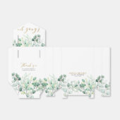Waterverf Eucalyptus Gold Hartelijk dank Baby show Bedankdoosjes (Uitgevouwen)