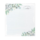 Waterverf Eucalyptus Gold-Stippen Notitieblok (Voorkant)